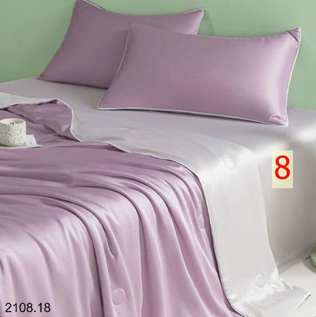 26HA2108.18 - SET CHĂN GA GỐI LỤA QUẢNG CHÂU