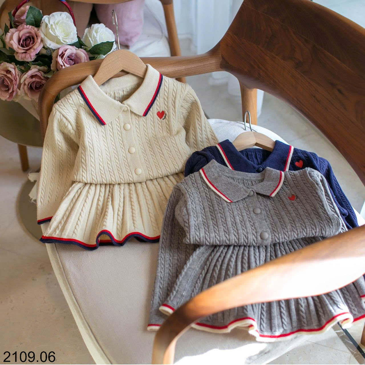 26HA2109.06 - SET VÁY LEN CHO BÉ