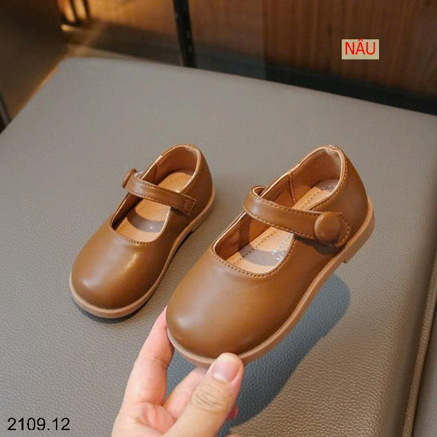 26HA2109.12 - GIÀY DA ĐẾ BẰNG MARRY JANE CHO BÉ