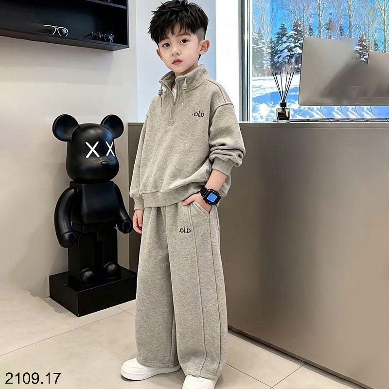 26HA2109.17 - BỘ NỈ KHÓA CỔ CHO BÉ