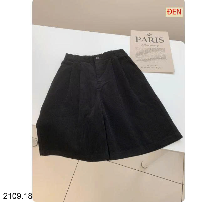 26HA2109.18 - QUẦN SHORT NHUNG TĂM CHO NỮ