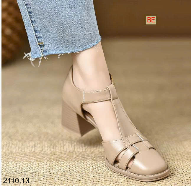 26HA2110.13 - GIÀY SANDAL GÓT VUÔNG CHO NỮ