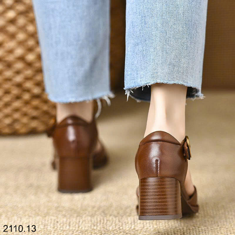 26HA2110.13 - GIÀY SANDAL GÓT VUÔNG CHO NỮ