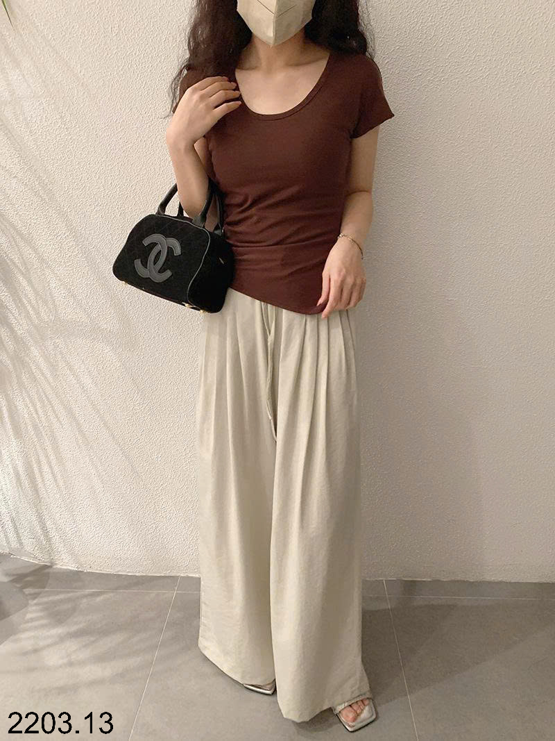 26HA2203.13 - ÁO THUN NGẮN TAY CỔ U CHO NỮ