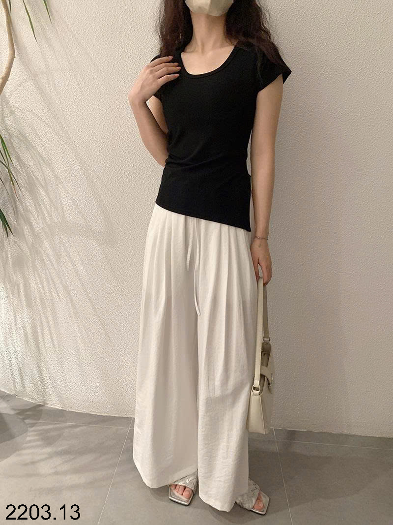 26HA2203.13 - ÁO THUN NGẮN TAY CỔ U CHO NỮ