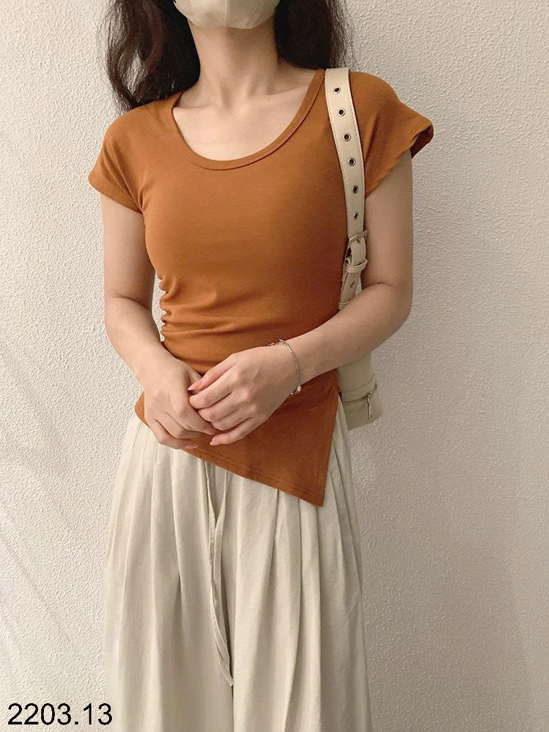 26HA2203.13 - ÁO THUN NGẮN TAY CỔ U CHO NỮ