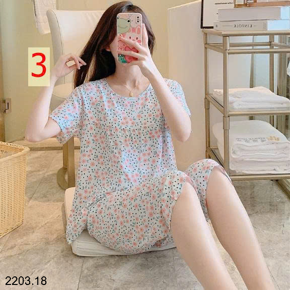 26HA2203.18 - BỘ LANH LỤA LỬNG MẶC NHÀ NỮ