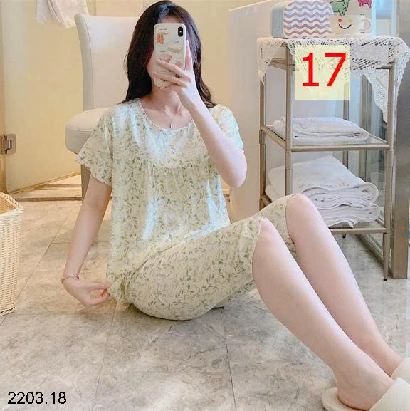 26HA2203.18 - BỘ LANH LỤA LỬNG MẶC NHÀ NỮ