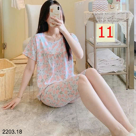 26HA2203.18 - BỘ LANH LỤA LỬNG MẶC NHÀ NỮ
