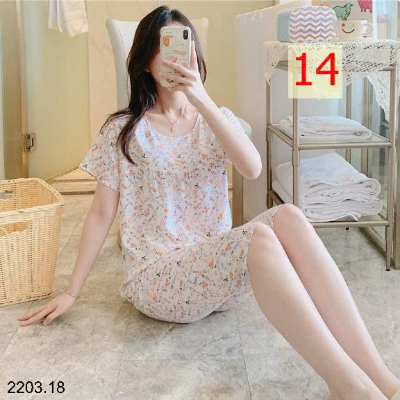 26HA2203.18 - BỘ LANH LỤA LỬNG MẶC NHÀ NỮ