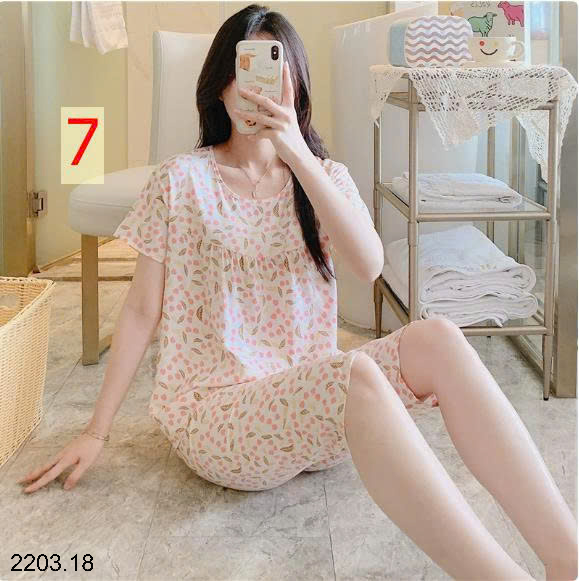 26HA2203.18 - BỘ LANH LỤA LỬNG MẶC NHÀ NỮ