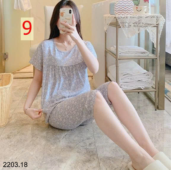 26HA2203.18 - BỘ LANH LỤA LỬNG MẶC NHÀ NỮ