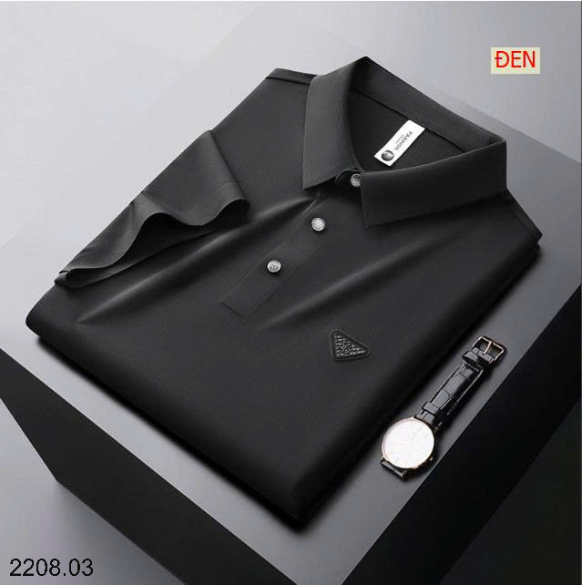 26HA2208.03 - ÁO POLO NGẮN TAY LỤA BĂNG NAM QCCC
