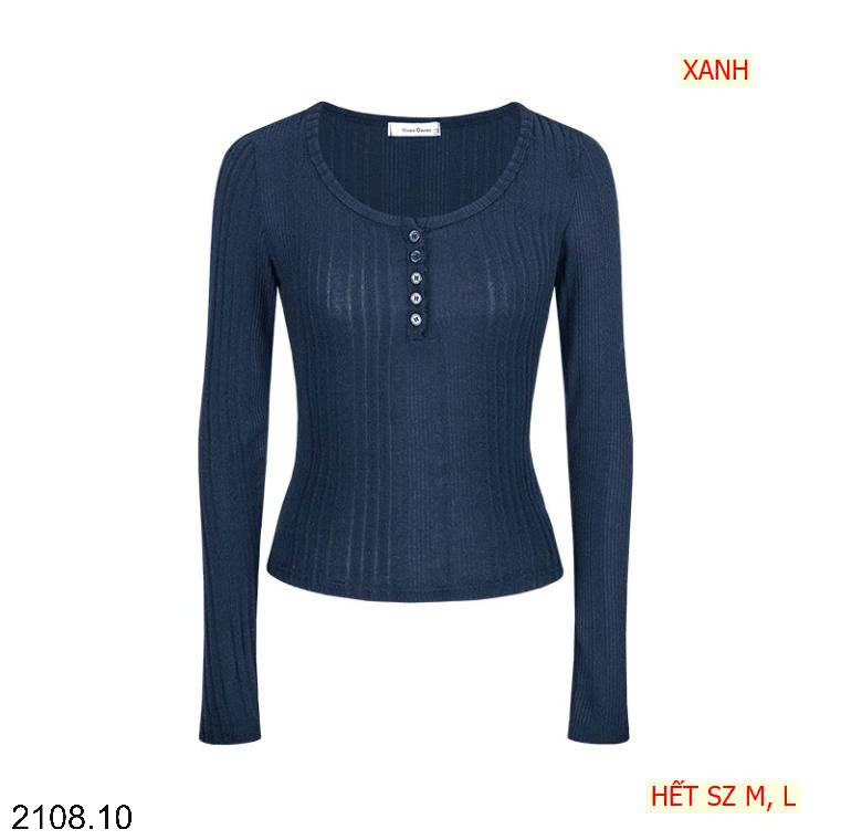 26HA2208.10 - ÁO LEN CÚC THẲNG CỔ TRÒN MOSES QUEEN