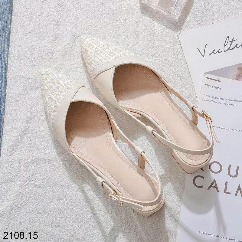 26HA2208.15 - GIÀY SANDAL NỮ MŨI NHỌN GÓT VUÔNG