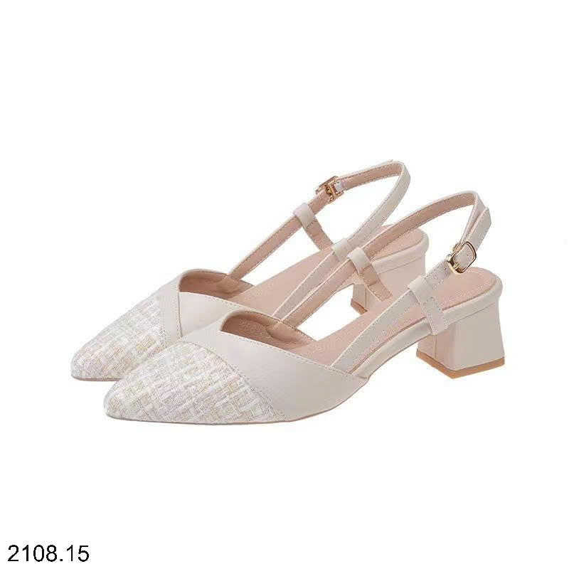 26HA2208.15 - GIÀY SANDAL NỮ MŨI NHỌN GÓT VUÔNG