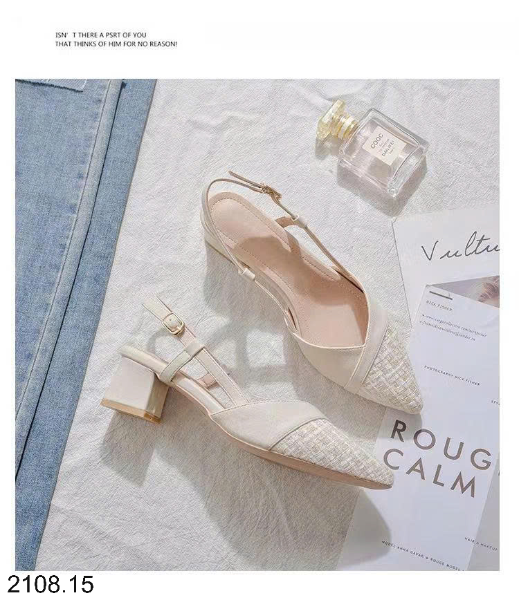 26HA2208.15 - GIÀY SANDAL NỮ MŨI NHỌN GÓT VUÔNG