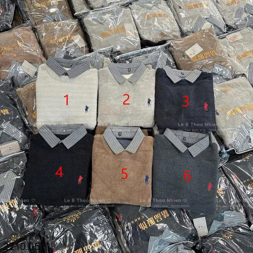 26HA2210.05 - ÁO LEN NAM CỔ SƠ MI LÓT LÔNG