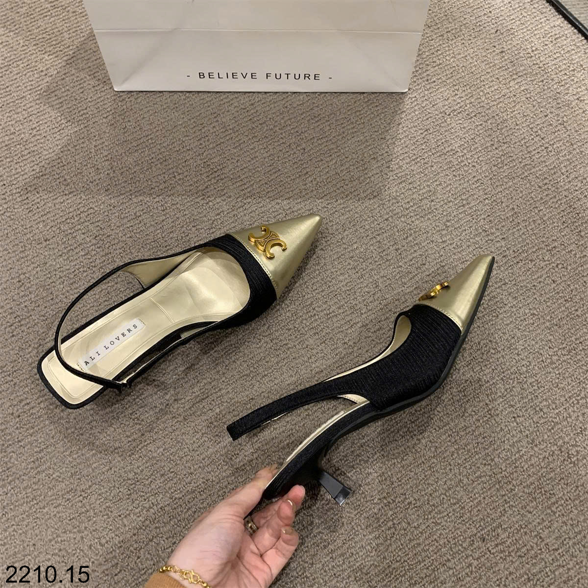 26HA2210.15 - GIÀY SANDAL CHANEL MŨI NHỌN