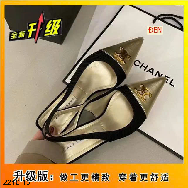26HA2210.15 - GIÀY SANDAL CHANEL MŨI NHỌN