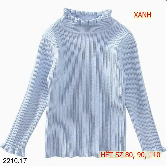 26HA2210.17 - ÁO LEN CỔ VIỀN BÈO CHO BÉ GÁI