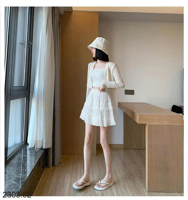26HA2303.02 - CHÂN VÁY CHỮ A XẾP TẦNG