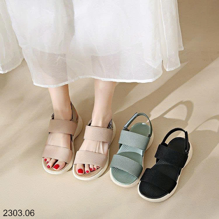 26HA2303.06 - SANDAL QUAI CHUN ĐẾ DÀY CHO NỮ