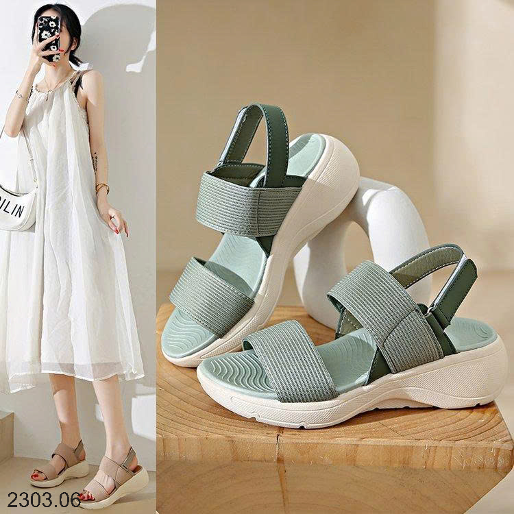 26HA2303.06 - SANDAL QUAI CHUN ĐẾ DÀY CHO NỮ