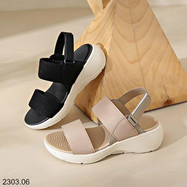 26HA2303.06 - SANDAL QUAI CHUN ĐẾ DÀY CHO NỮ