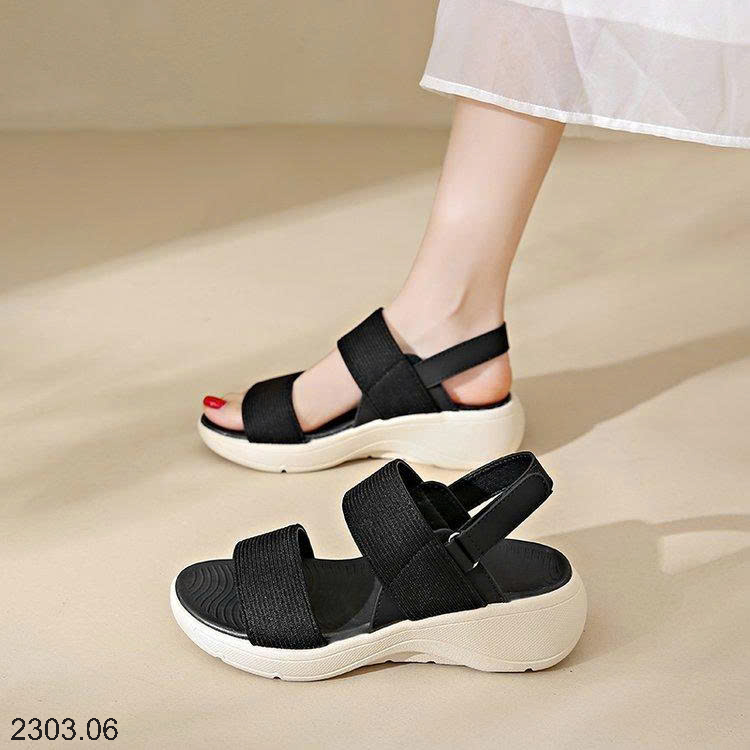 26HA2303.06 - SANDAL QUAI CHUN ĐẾ DÀY CHO NỮ