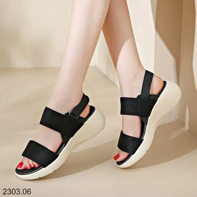 26HA2303.06 - SANDAL QUAI CHUN ĐẾ DÀY CHO NỮ