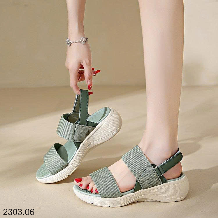 26HA2303.06 - SANDAL QUAI CHUN ĐẾ DÀY CHO NỮ