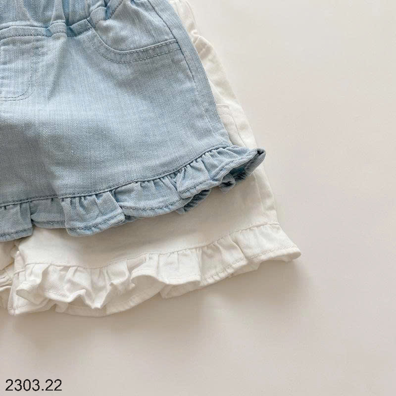 26HA2303.22 - QUẦN SHORT DEMIN 2 MÀU BÉ GÁI