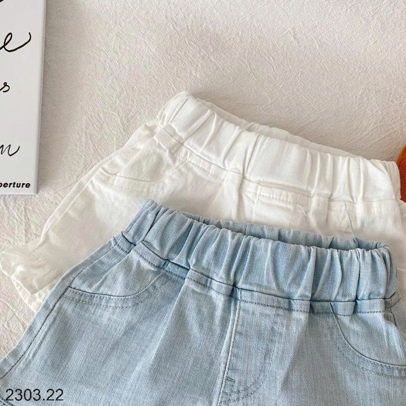 26HA2303.22 - QUẦN SHORT DEMIN 2 MÀU BÉ GÁI