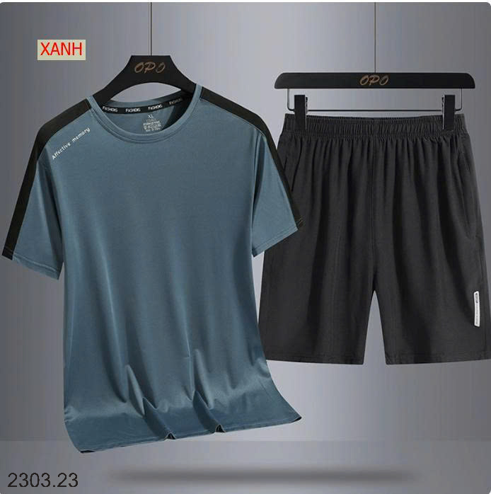 26HA2303.23 - BỘ THỂ THAO LỤA BĂNG CHO NAM