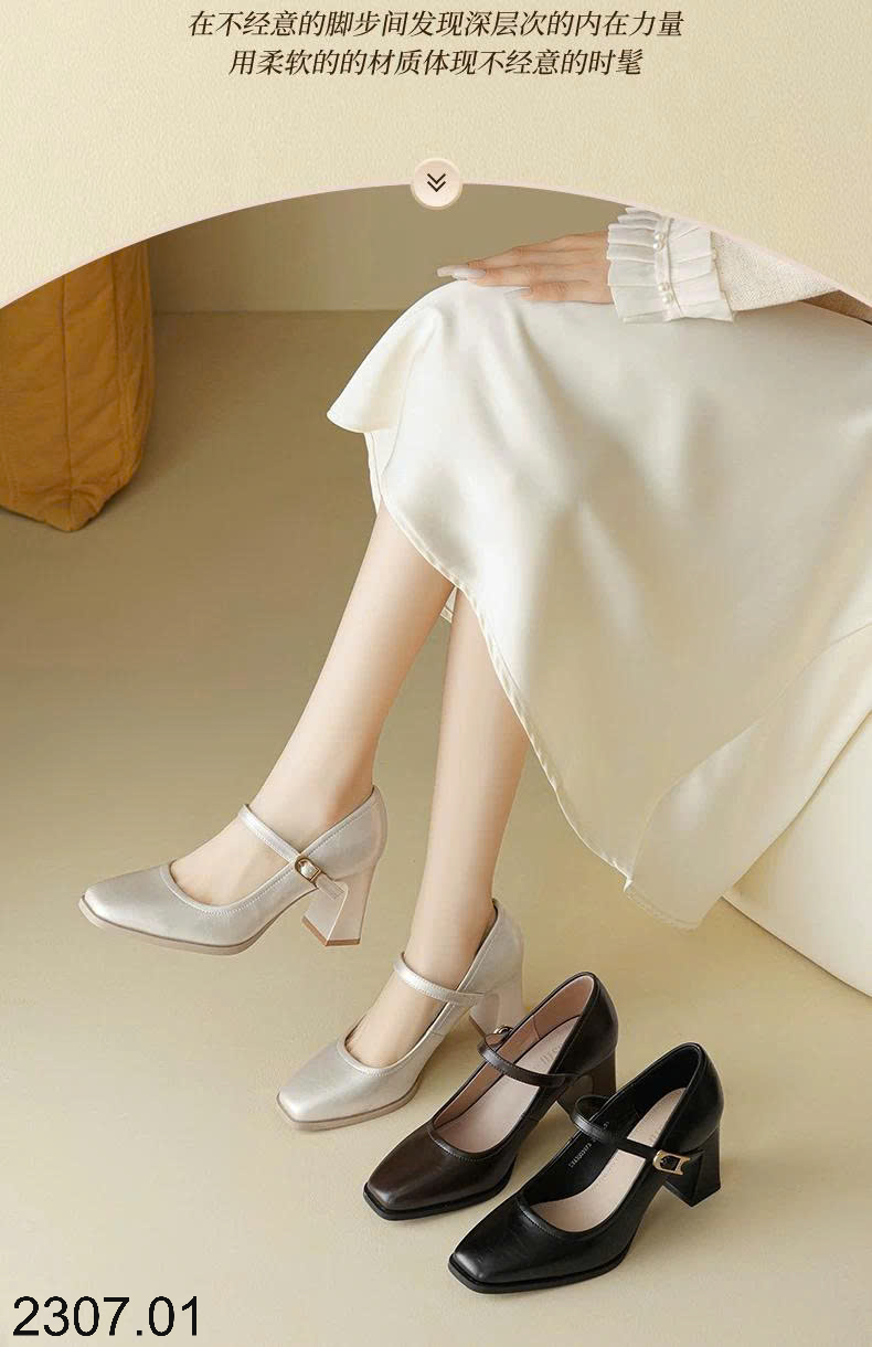26HA2307.01 - GIÀY CAO GÓT MARRY JANE DUSTO