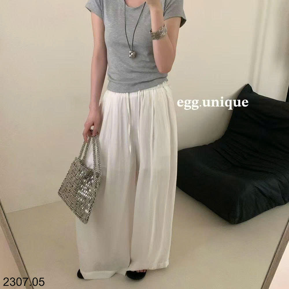 26HA2307.05 - ÁO CỔ TRÒN NGẮN TAY EGG CHO NỮ