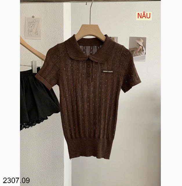 26HA2307.09 - ÁO DỆT KIM NGẮN TAY THOÁNG KHÍ NHÀ KEKEZOON