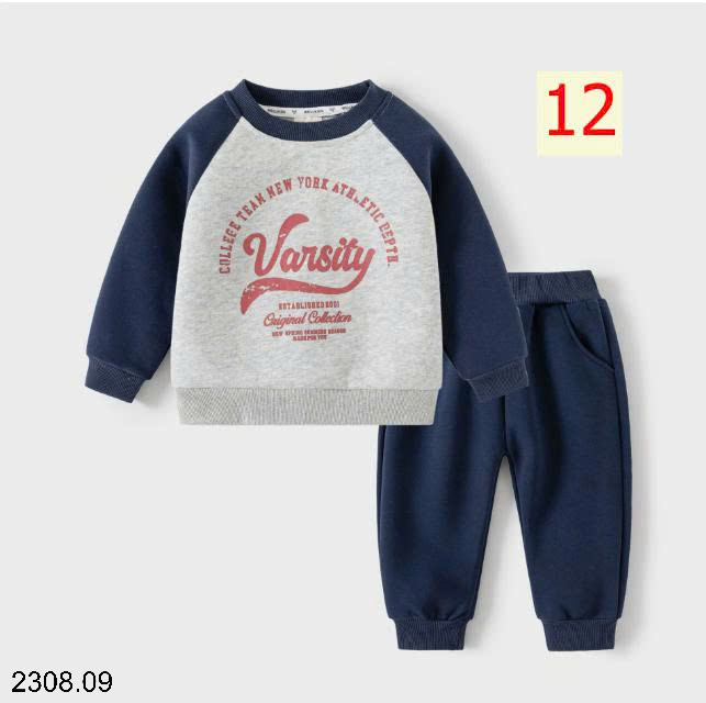 26HA2308.09 - BỘ NỈ BÉ TRAI HÃNG WELLKIDS