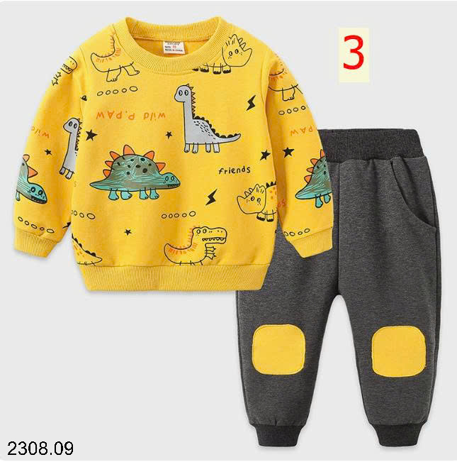 26HA2308.09 - BỘ NỈ BÉ TRAI HÃNG WELLKIDS