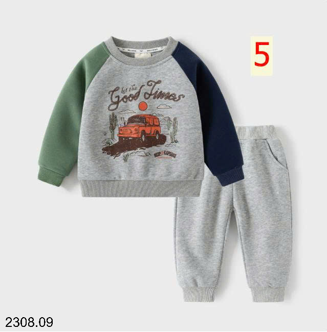 26HA2308.09 - BỘ NỈ BÉ TRAI HÃNG WELLKIDS