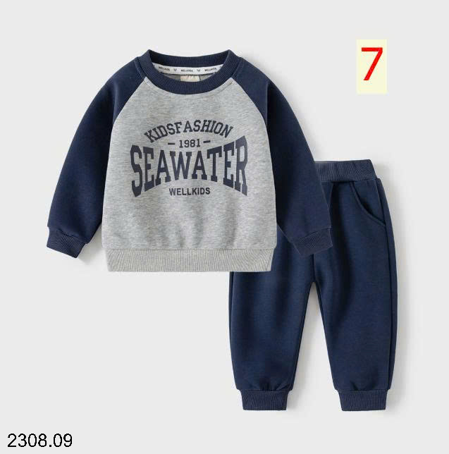 26HA2308.09 - BỘ NỈ BÉ TRAI HÃNG WELLKIDS
