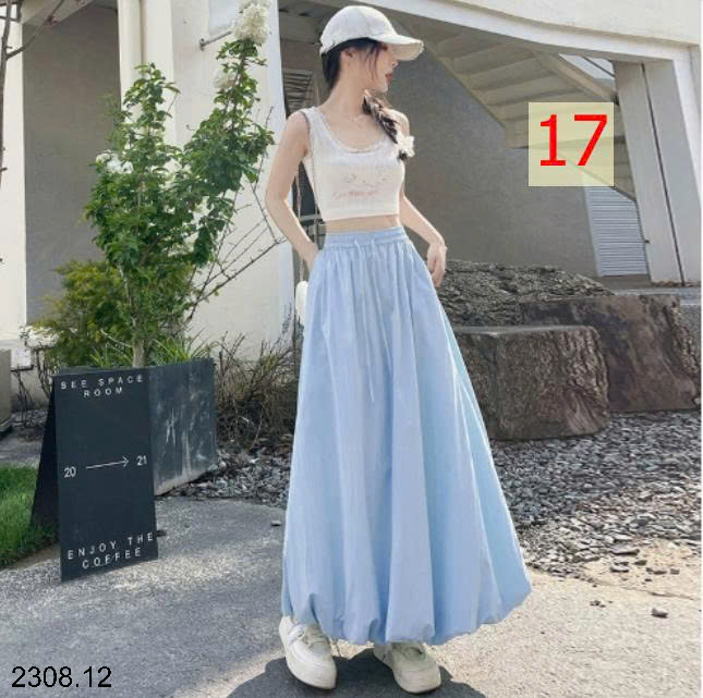 26HA2308.12 - CHÂN VÁY TULIP DÁNG CHỮ A CẠP CAO