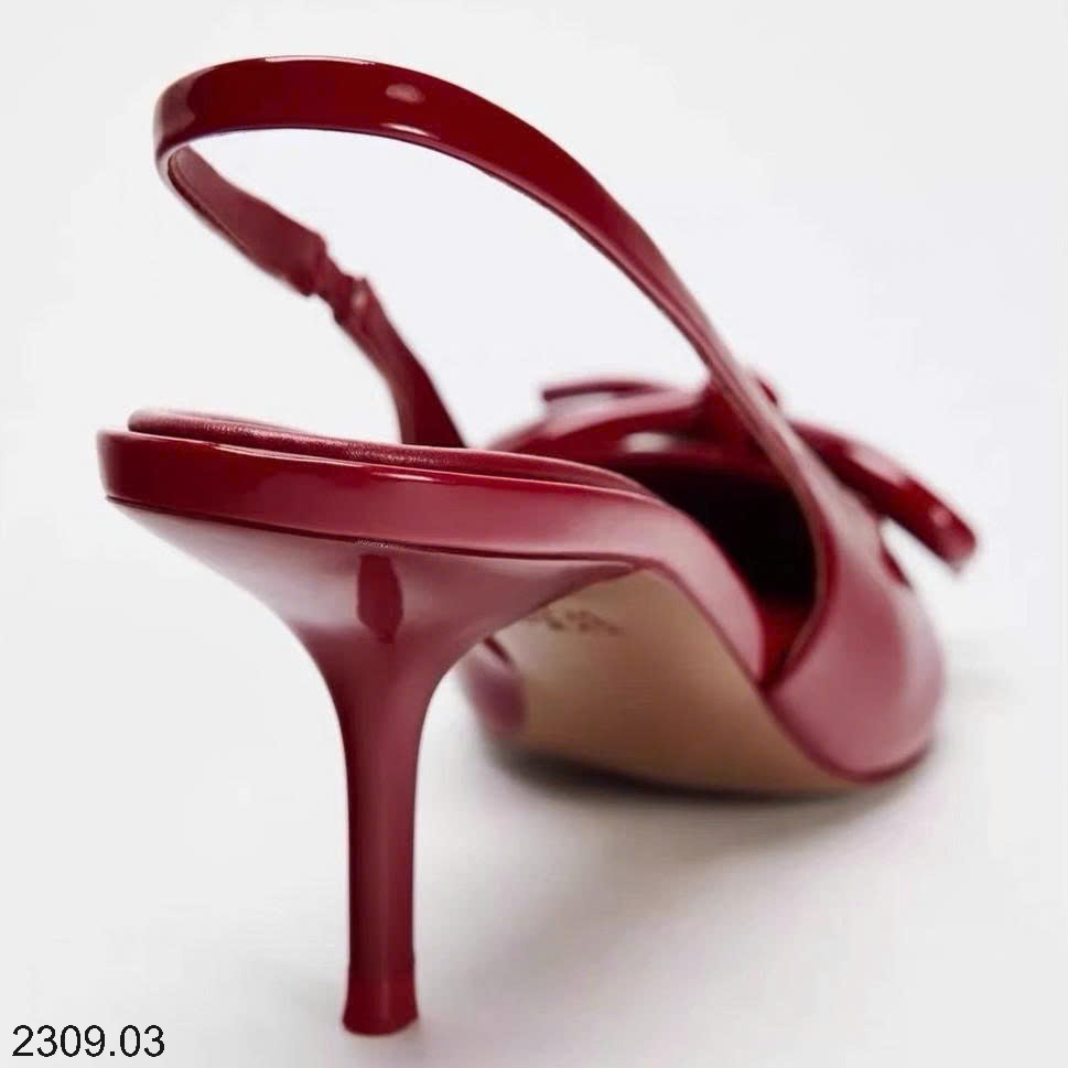 26HA2309.03 - GIÀY SANDAL MŨI NHỌN NƠ