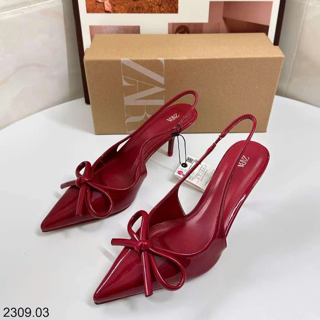 26HA2309.03 - GIÀY SANDAL MŨI NHỌN NƠ