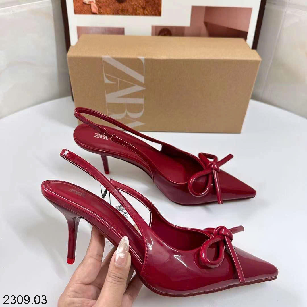26HA2309.03 - GIÀY SANDAL MŨI NHỌN NƠ