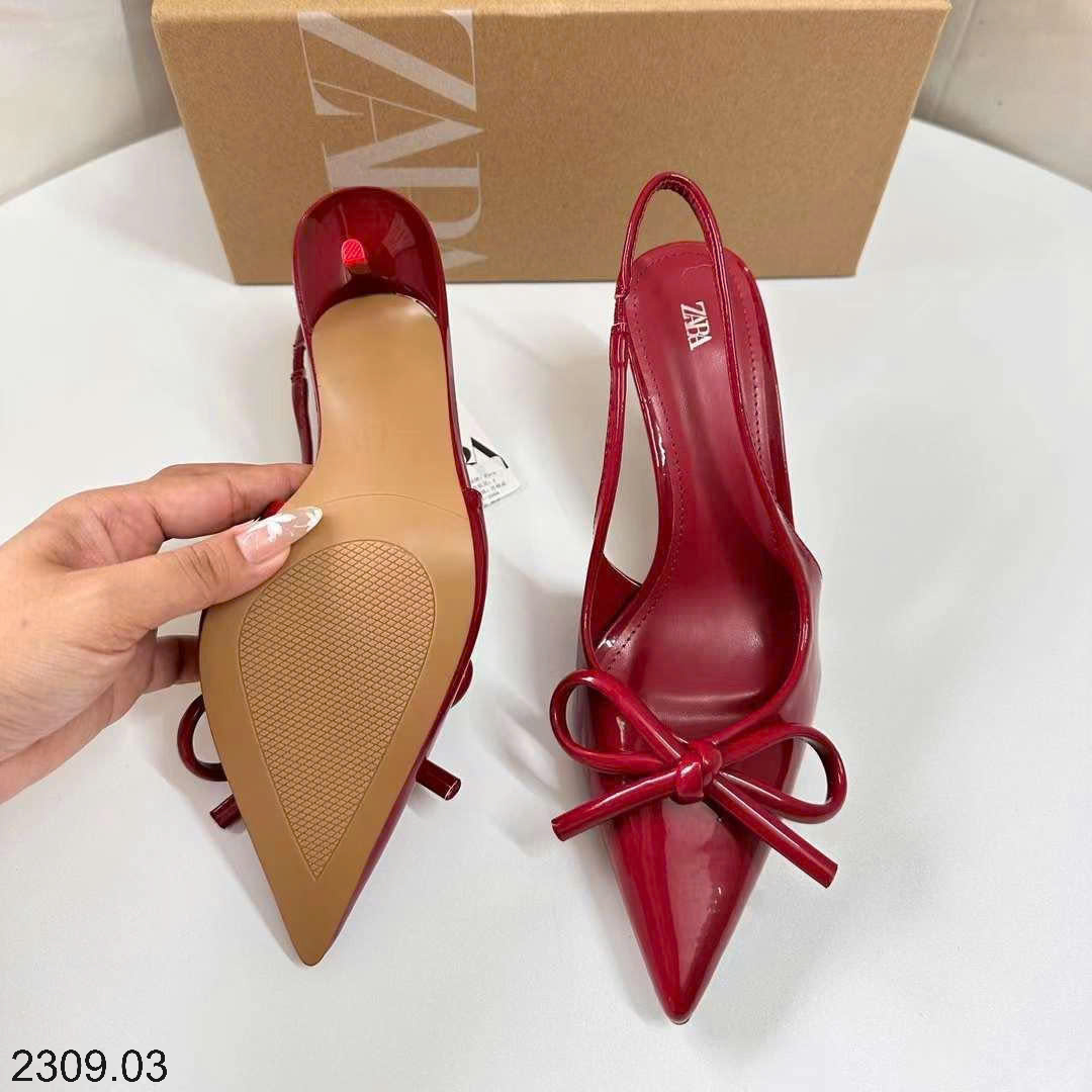 26HA2309.03 - GIÀY SANDAL MŨI NHỌN NƠ