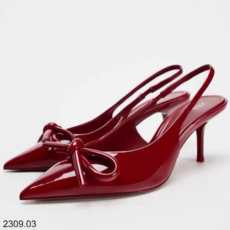 26HA2309.03 - GIÀY SANDAL MŨI NHỌN NƠ