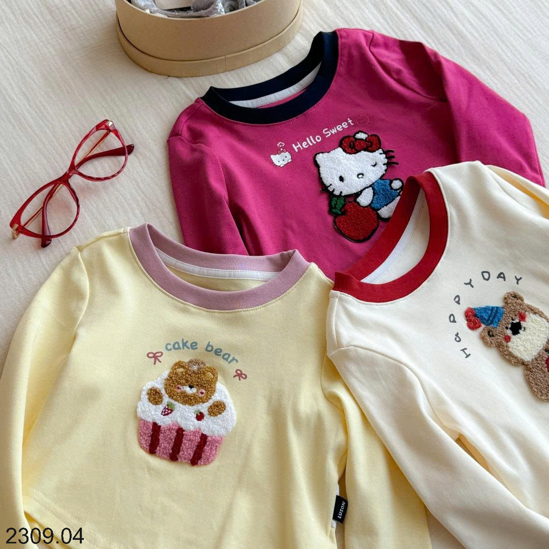 26HA2309.04 - ÁO DÀI TAY KITTY THÊU NỔI