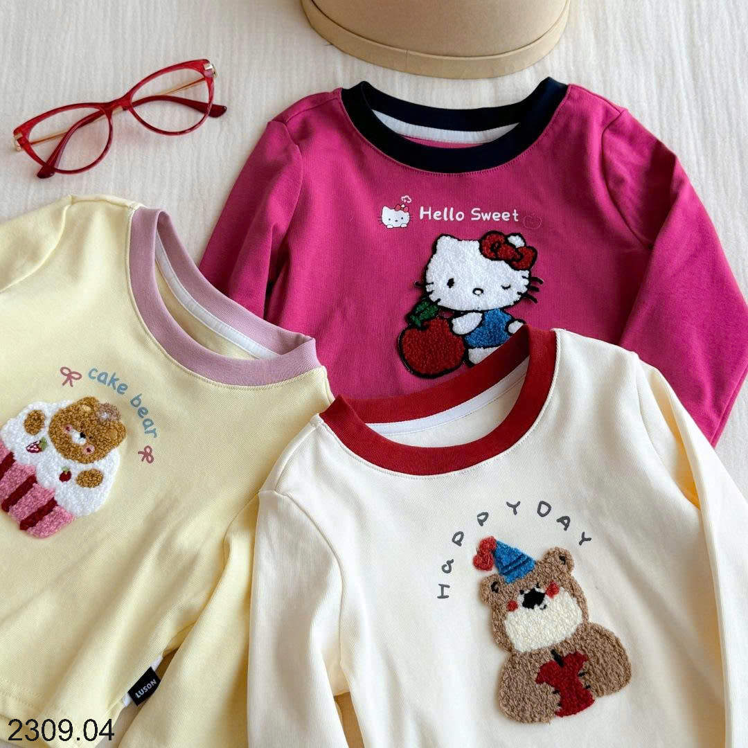 26HA2309.04 - ÁO DÀI TAY KITTY THÊU NỔI